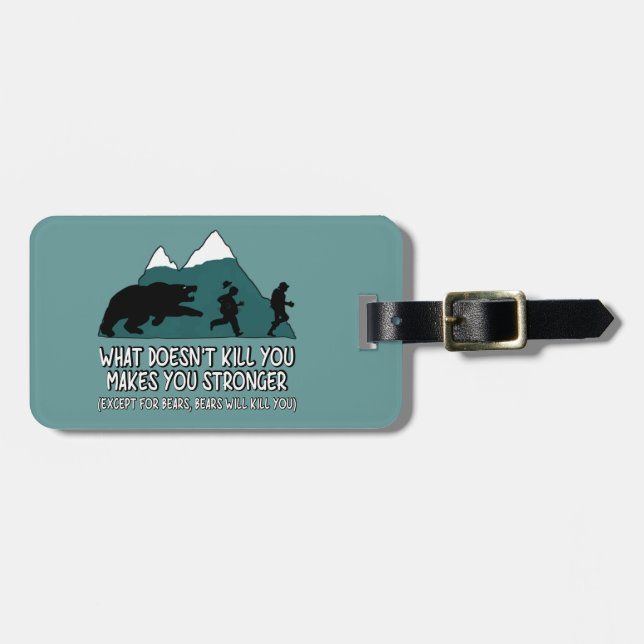 Funny bears luggage tag (Front Horizontal)