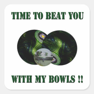 Funny Beating You At Lawn Bowls, Stickers