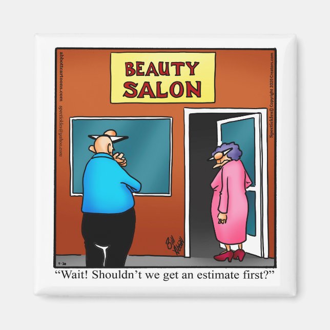 Funny Beauty Salon Humour Magnet (Front)