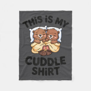 Funny Beaver Couple This Is My Cuddle  Fleece Blanket