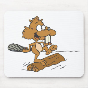 Funny Beaver Mouse Pad
