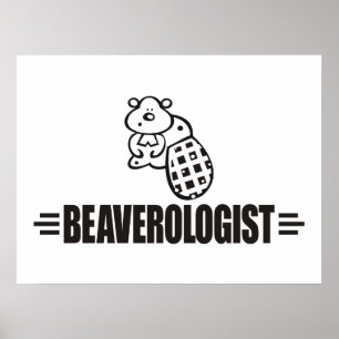 Funny Beaver Poster