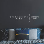 Funny Bedroom Decal for Couples. His Side Her Side<br><div class="desc">Come on ladies ...  you know it's true ...  his side of the bed isn't quite as big as her side. A fun but innocent bedroom gift for the couple that have everything else. Customizable names and a handy (easily adjusted) divider. You know here the lines should be drawn!</div>