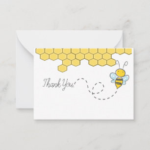 Funny Bee And Honeypeb Merci Cartes