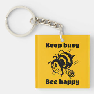 Funny Bee Keep Busy Bee Happy Motivational Cartoon