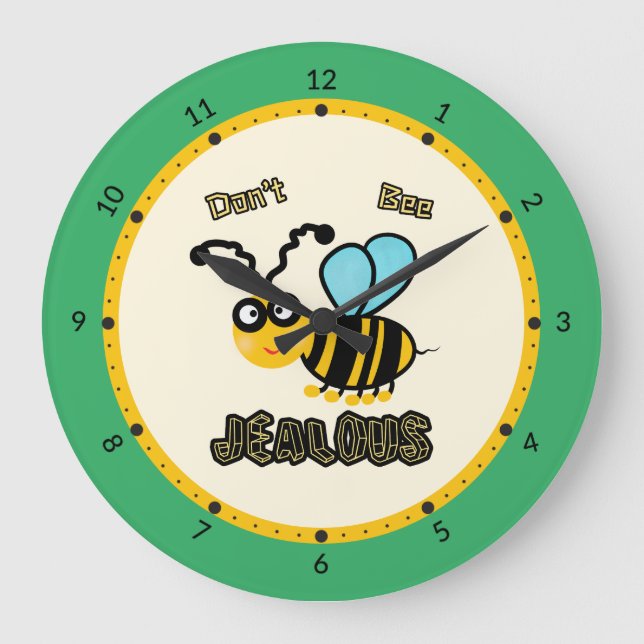 Funny bee large clock (Front)