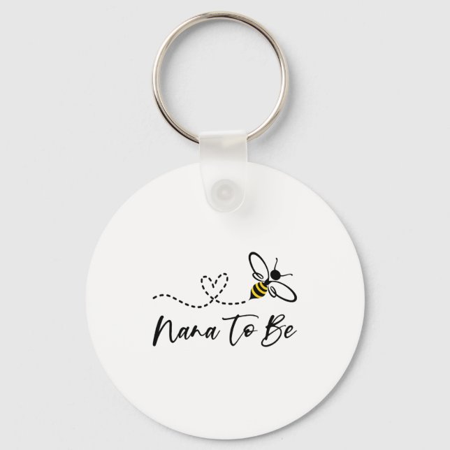 Funny Bee Lover Nana To Be  Keychain (Front)