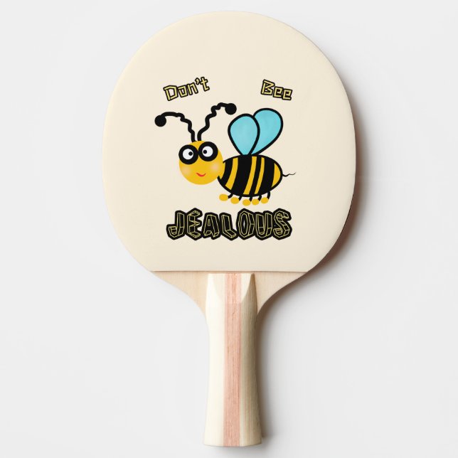 Funny bee ping pong paddle (Front)