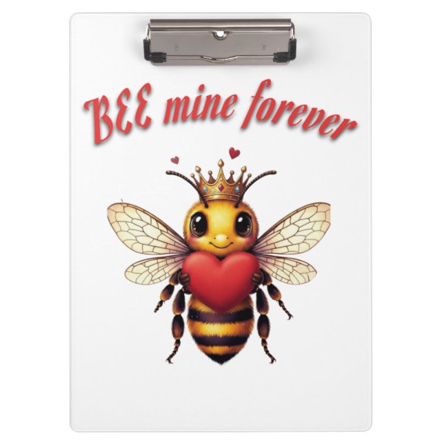 Funny Bee Pun Valentine  Clipboard (Front)