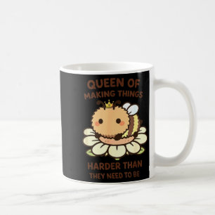 Funny bee queen lover meme kawaii funny girls wome coffee mug