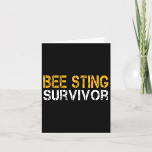 Funny Bee Sting Survivor Kids Bee Keeper Get Well  Card