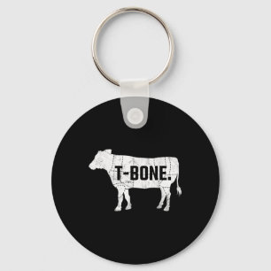 Funny Beef Bbq T-bone Steak Shirt Keychain
