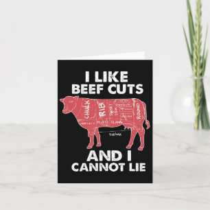 Funny Beef Cuts Chart I Bbq Butcher Card