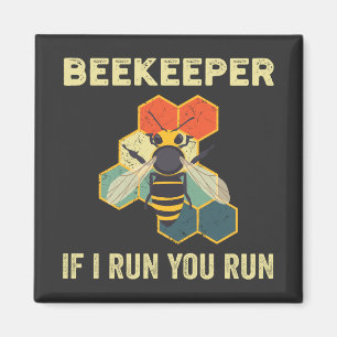 Funny Beekeeper Bee Honeycomb Beekeeping Magnet