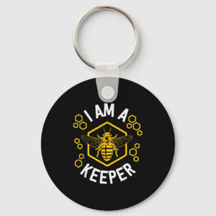 Funny Beekeeper Shirt Men Women I Am A Keeper Beek Keychain