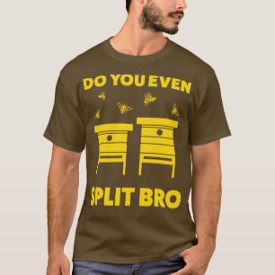 Funny Beekeeping Bee Hive Split T-Shirt