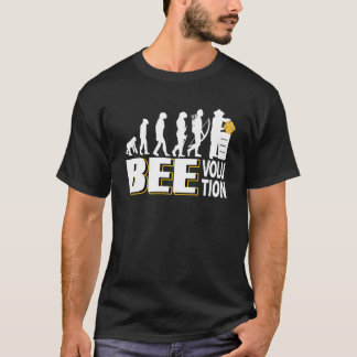 Funny Beekeeping Evolution Graphic with Bee Frame  T-Shirt