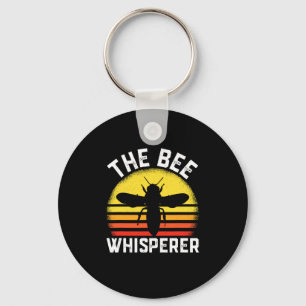 Funny Beekeeping Gift for Beekeeper Retro Bee Whis Keychain