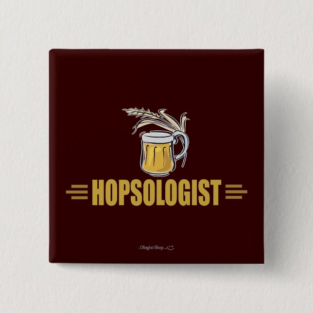 Funny Beer 2 Inch Square Button (Front)