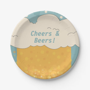 Funny Beer Birthday Paper Plates – Brew Bash Party