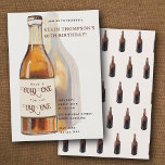 Funny Beer Bottle Cold One Old One Birthday Party Invitation<br><div class="desc">A watercolor beer bottle illustration design. A retro look beer themed design perfect for adult birthday parties. An ideal illustration for anyone who loves beer,  brewery themes,  BBQ's,  summer parties and beer alcohol drinks.</div>