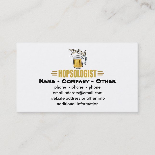 Funny Beer Business Card (Front)