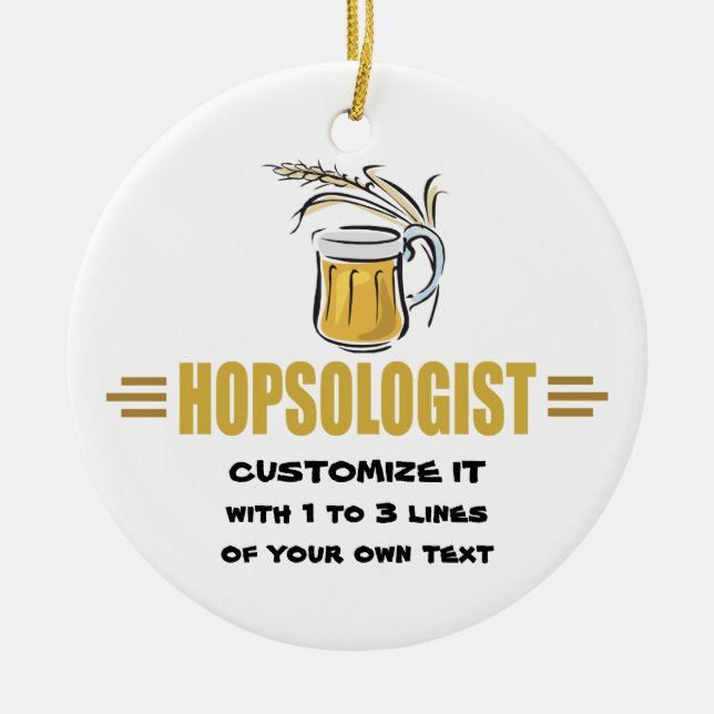 Funny Beer Ceramic Ornament (Front)