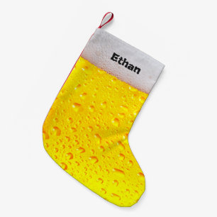 Funny Beer Drinker's Personalised Small Christmas Stocking