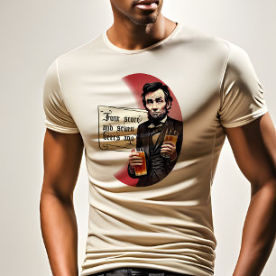 Funny Beer Drinking Abe Lincoln Presidential Party T-Shirt