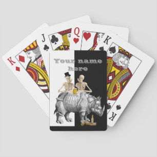 Funny beer drinking design playing cards