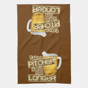 Funny Beer Drinking Humour Kitchen Towel