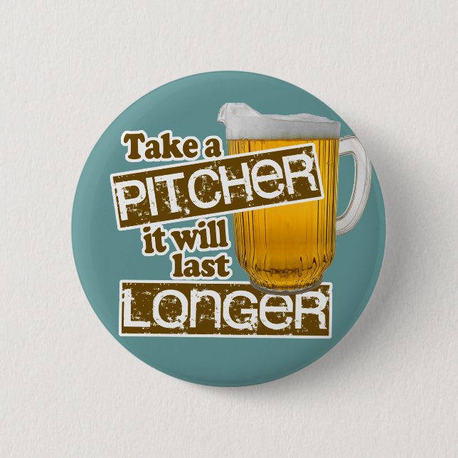 Funny Beer Drinking Parody 2 Inch Round Button (Front)