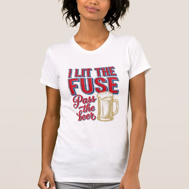 Funny Beer Fireworks Vintage Shirt Design_1 (Front)