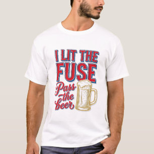 Funny Beer Fireworks Vintage Shirt Design_1