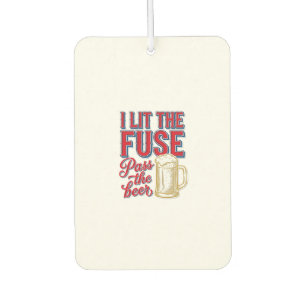Funny Beer Fireworks Vintage Shirt Design_1 Air Freshener