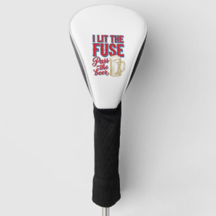 Funny Beer Fireworks Vintage Shirt Design_1 Golf Head Cover