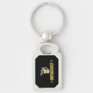 Funny Beer Hopsologist Keychain