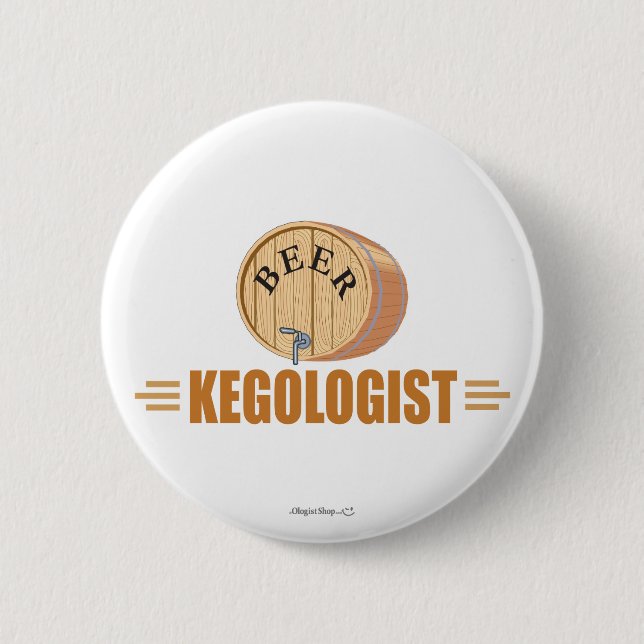 Funny Beer Keg 2 Inch Round Button (Front)