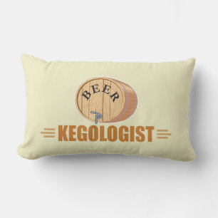 Funny Beer Keg Lumbar Pillow