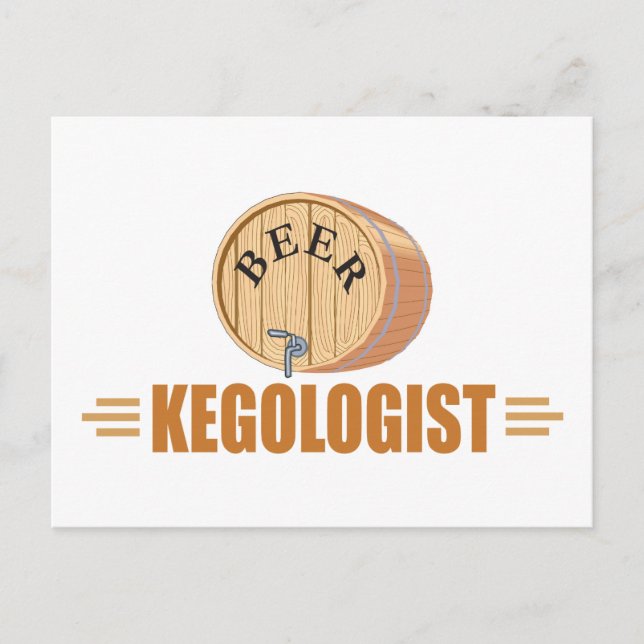 Funny Beer Keg Postcard (Front)