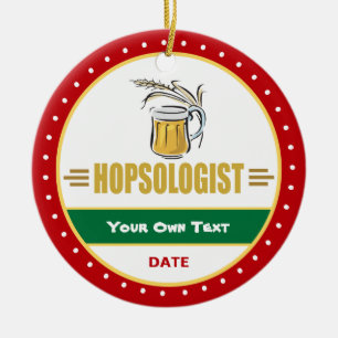 Funny Beer Lovers Ceramic Ornament