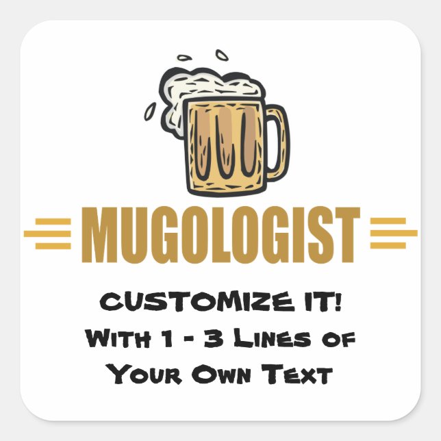 Funny Beer Making Square Sticker (Front)
