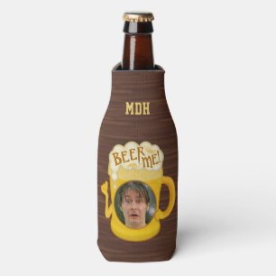 Funny Beer Me Drinking Humour   Personalized Photo Bottle Cooler