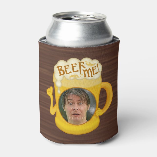 Funny Beer Me Drinking Humour | Personalized Photo Can Cooler (Can Front)