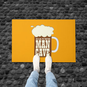 Funny Beer Mug Man Cave Doormat