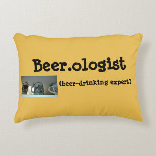 Funny Beer.ologist Quote Decorative Pillow