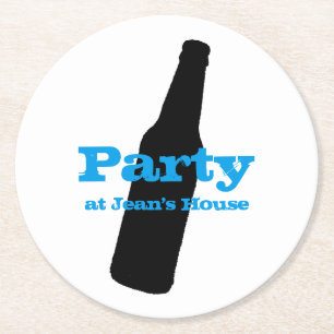 Funny Beer or Root Beer Round Paper Coaster