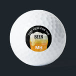 Funny Beer Personalized Golf Balls<br><div class="desc">Monogrammed personalized golf balls with funny quote "Just Here for the Beer" and pint glass design is perfect for your beer league or for the golfer who enjoys the beer cart the most.</div>