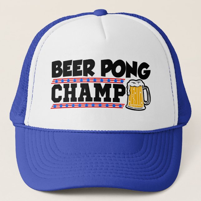 Funny Beer Pong Champ hat (Front)