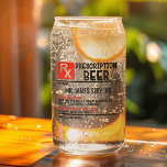 Funny Beer Prescription Personalized Name Beer Can Glass<br><div class="desc">Funny Beer Prescription Personalized Name Can Glass Beer Glass features a fun modern design featuring a personalized prescription for beer. Personalize by editing the text in the text box provided. Created by Evco Studio www.zazzle.com/store/evcostudio</div>